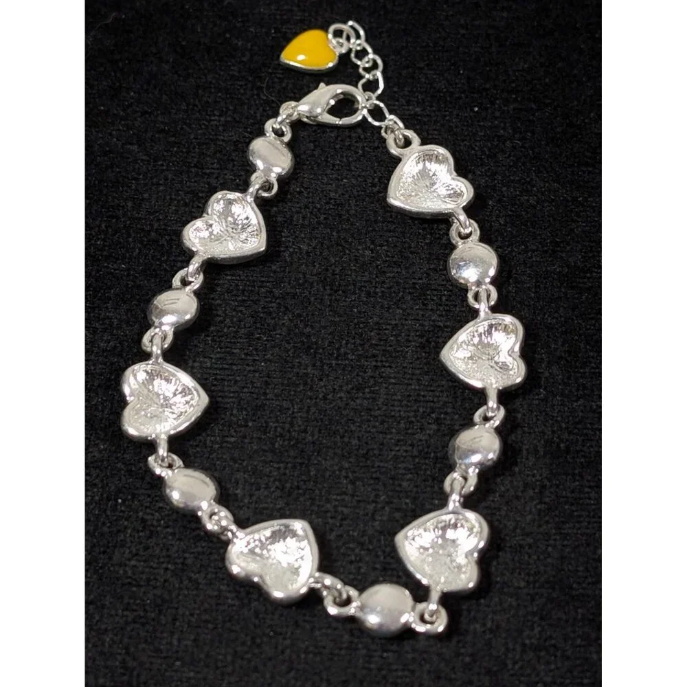 Yellow Ribbon Awareness Bracelet Rhinestone Heart Tennis 7